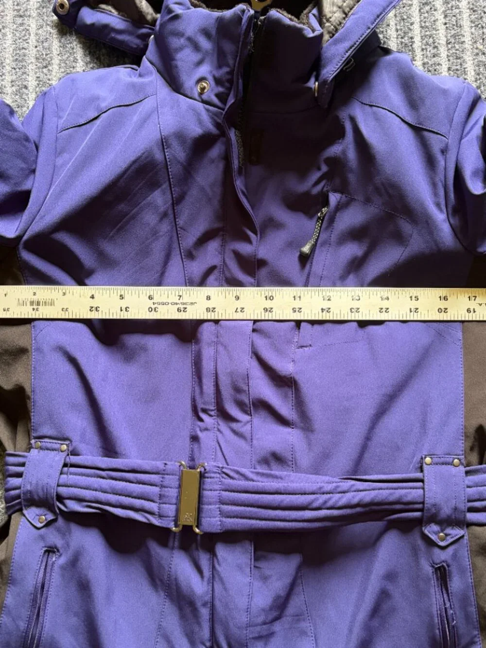 ZeroXposur Coat Size Medium Purple Hooded. NWT Belted - Picture 3 of 13
